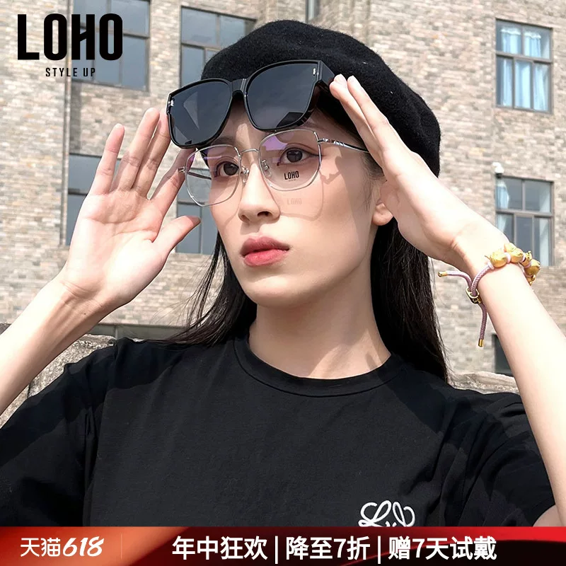 LOHO墨镜可套近视镜偏光男士开车太阳镜防紫外线墨镜女士近视套镜