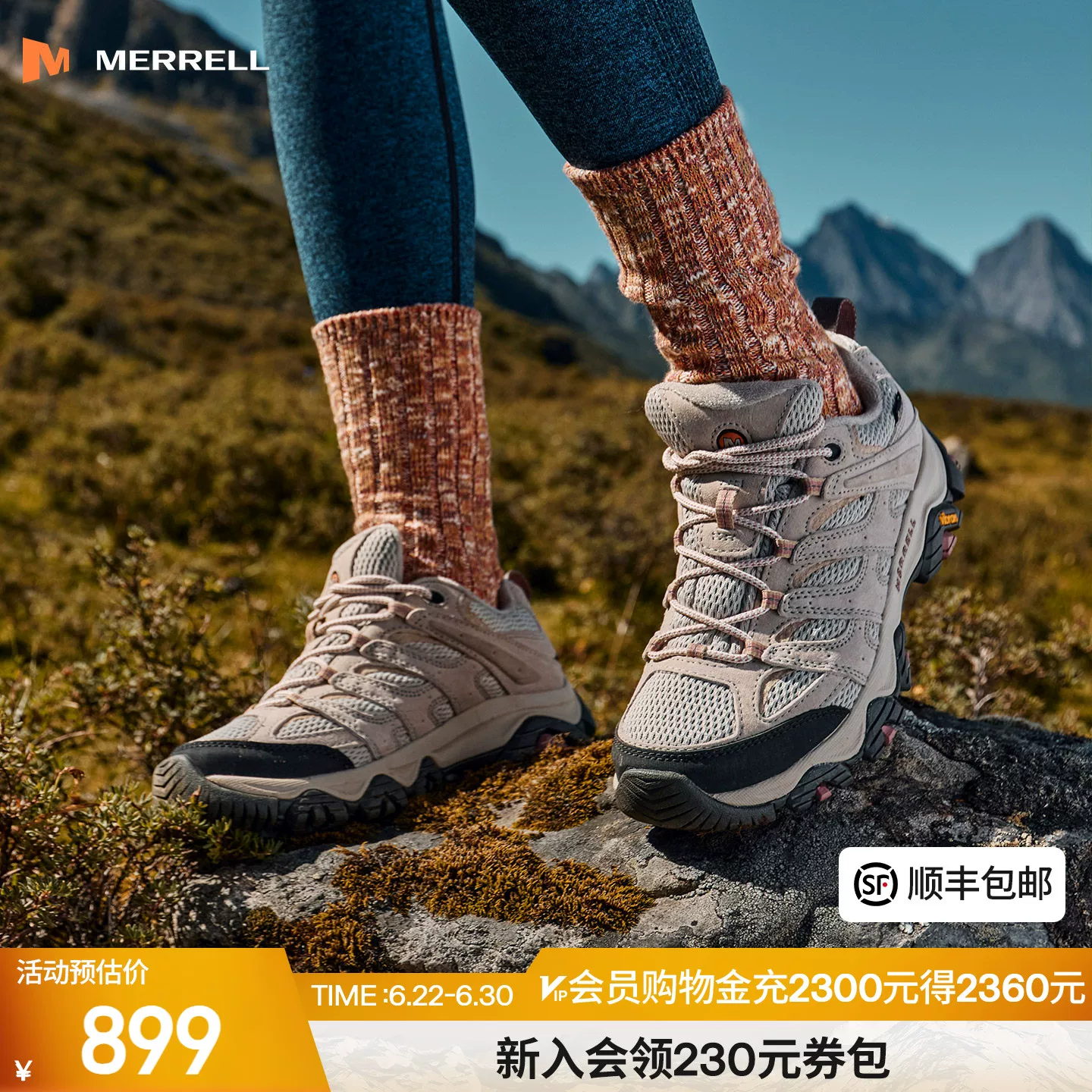 MERRELL迈乐MOAB3 GTX防水专业登山徒步鞋男女防滑户外爬山运动鞋