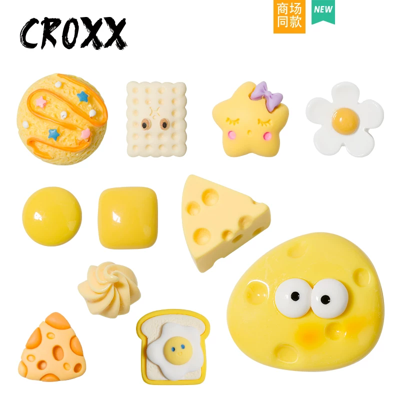 CROXX 土豆奶酪洞洞鞋配饰鞋花卡通diy装饰扣饰品适配Cross/Crocs